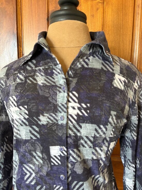 David Cline "INK" Crushed Roll-Up Button Up Ink Shirt - Picture 2 of 4